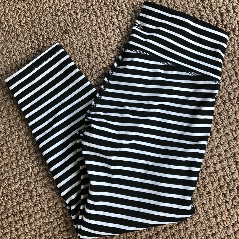 Athleta Chaturanga Striped Capri
